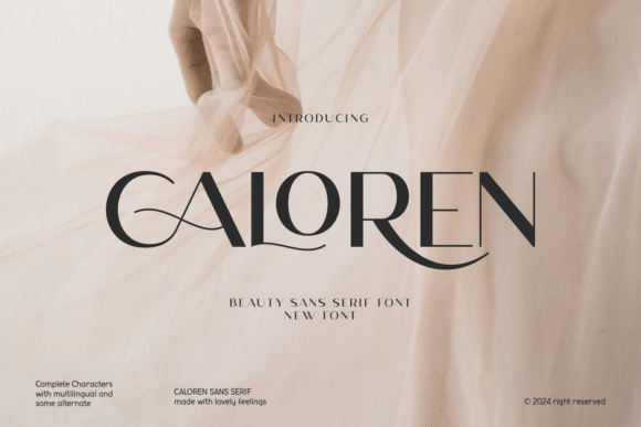 Caloren: A Modern Sans Serif Font for Clean, Elegant Design