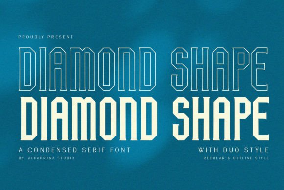 Diamond Shape Font for Handmade Creations