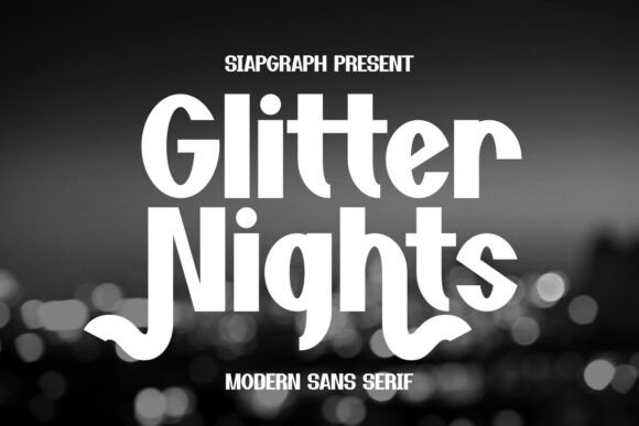 Glitter Nights: A Festive Sans Serif Font for Bold Campaigns