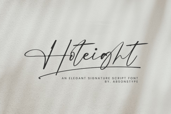 Hoteight: A Modern Script Font for Editorial Elegance