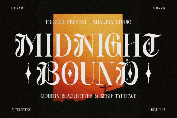 Midnight Bound: A Serif Font for Bold Editorial Design