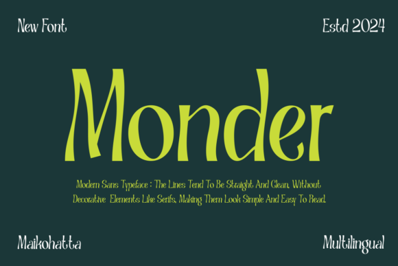 Monder: A Modern Sans Serif for Clean, Professional Design