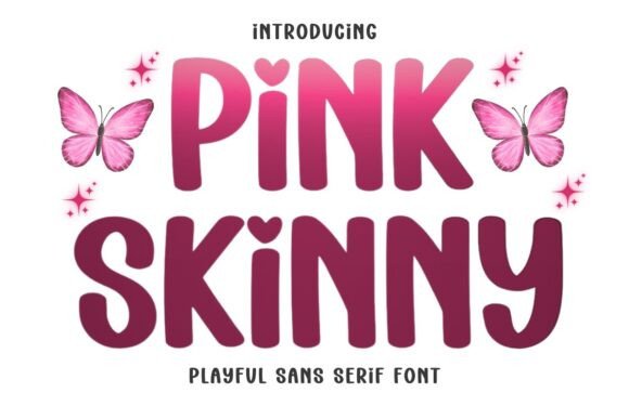 Pink Skinny: A Modern Sans Serif Font for Craft Creations