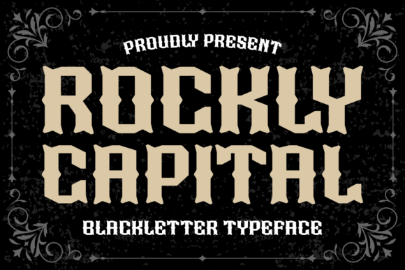 Rockly Capital: A Bold Blackletter Font for Craft Creations